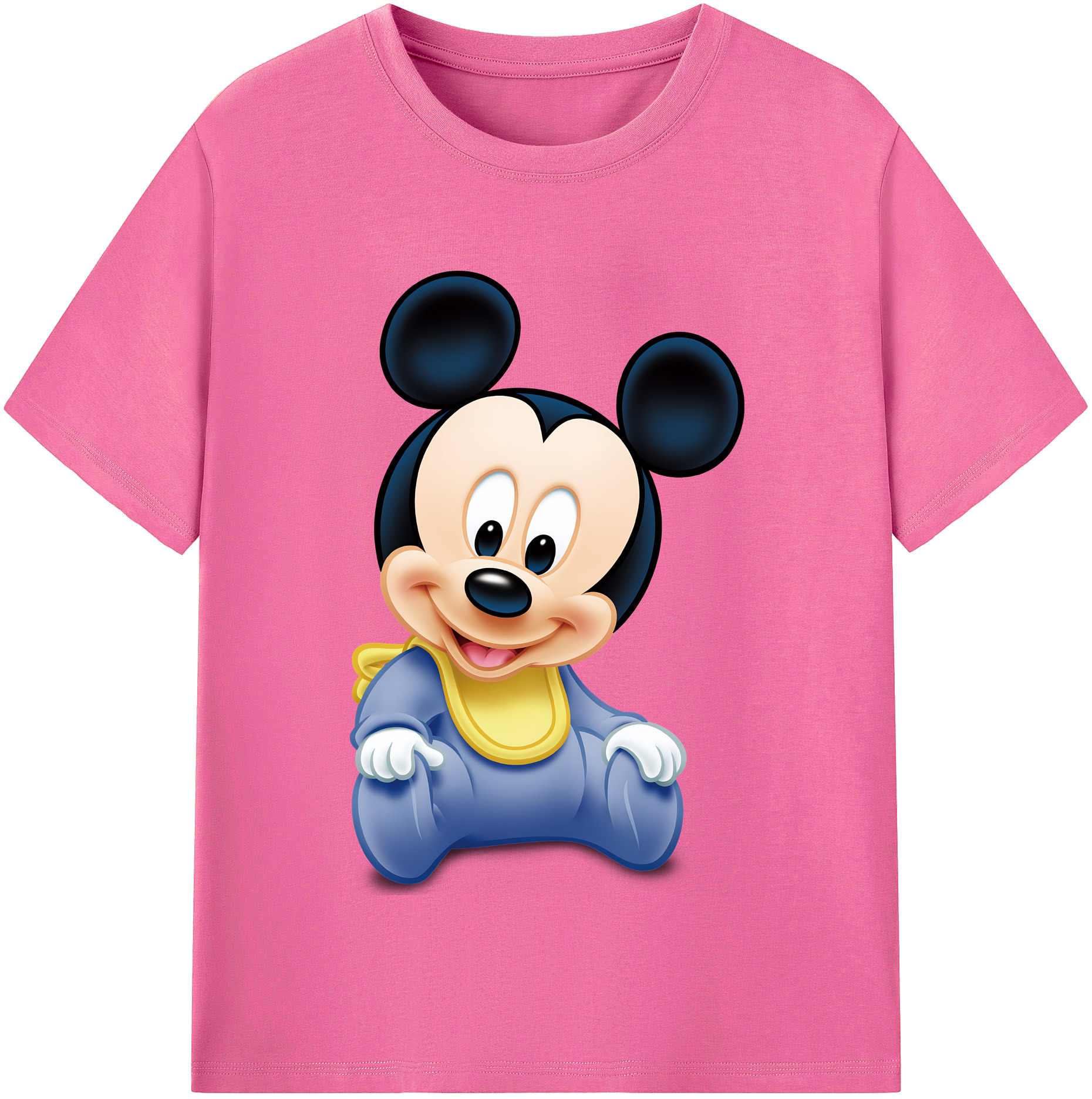 ミッキーマウス Mickey Mouse レディースカジュアルプリントTシャツ（綿100％）
